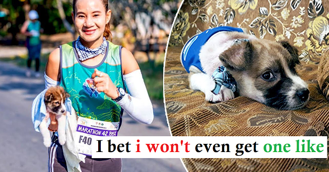 Read more about the article Runner Rescues Puppy During Marathon Then Carries Her 19 Miles To The Finish Line